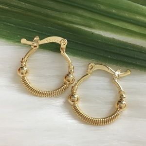 18 K Gold Filled Round Hoop Earrings Designed
